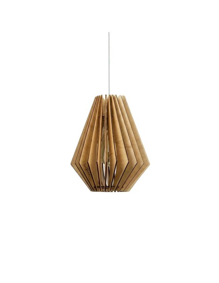 Suspension teinté chêne Diam. 21 cm 1XE27- Atelier Loupiote - Ambre