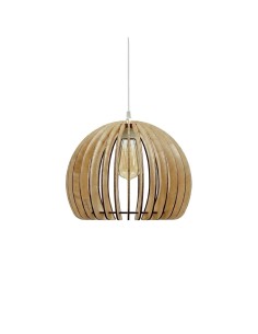 Suspension teinté chêne Diam. 35cm 1XE27- Atelier Loupiote - Atlas