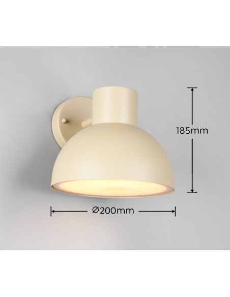 Luminaire extérieur ELBE E27 IP44 couleur sable pour façade et terrasse