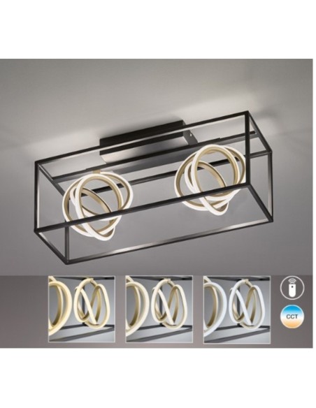 Plafonnier Led CCT 2 points lumineux Gisi - Fischer & Honsel Leluminaireled.com