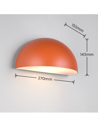 Applique extérieure MAAS E27 IP44 couleur abricot pour façade