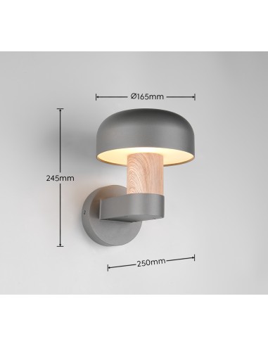 Applique extérieure IP54 forme champignon en fonte d’aluminium