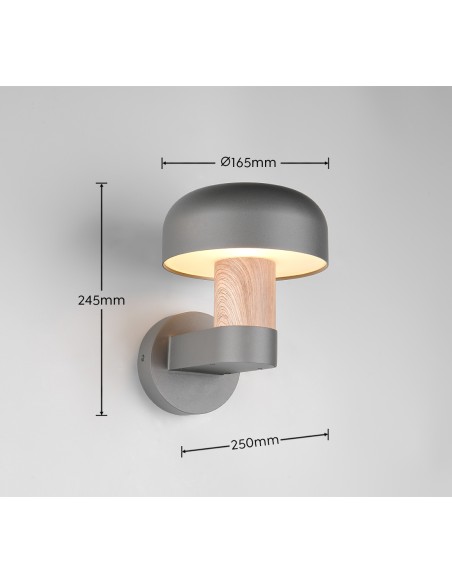 Applique extérieure IP54 forme champignon en fonte d’aluminium