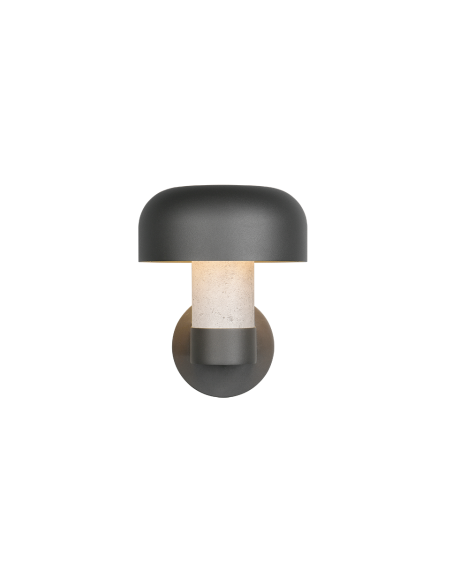 Applique murale Fraser béton E27 IP54 design champignon