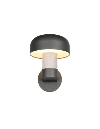 Applique murale Fraser béton E27 IP54 design champignon