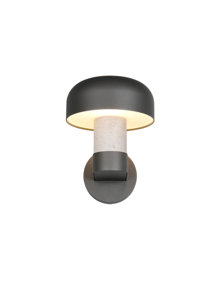 Applique murale Fraser béton E27 IP54 design champignon