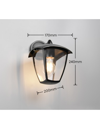 Applique extérieure Venta noir mat IP44 compatible E27