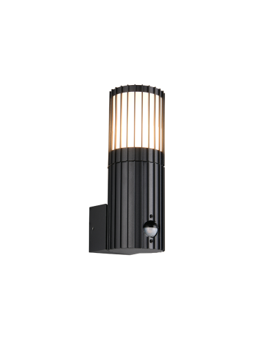 Applique extérieure Volga anthracite E27 en fonte d'aluminium