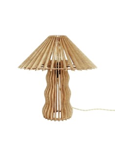 Lampe de table teinté chêne Diam. 35 cm E27 8W - Atelier Loupiote - Alice