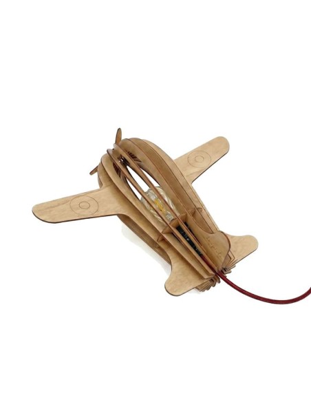 ampe de table teinté chêne Diam. 30cm 6W- Atelier Loupiote - Antoine