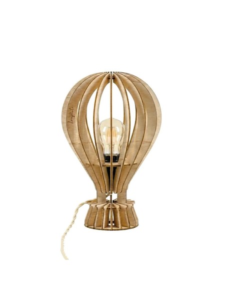 Lampe de table teinté chêne Diam.19cm 6W - Atelier Loupiote - Archimède
