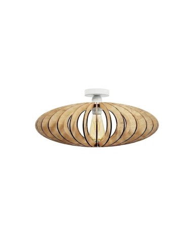 Plafonnier teinté chêne Diam. 50 cm E27 12W - Atelier Loupiote - Mini Néo