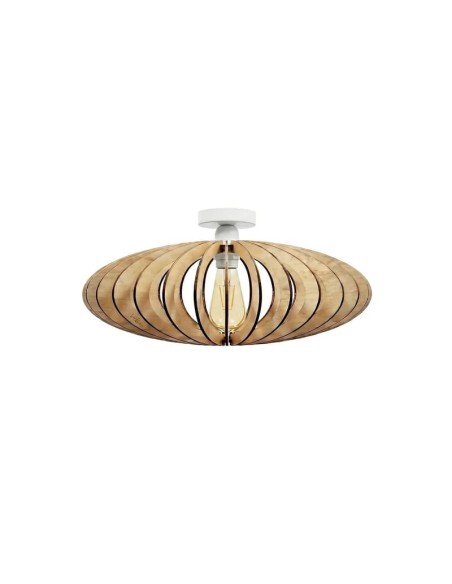 Plafonnier teinté chêne Diam. 50 cm E27 12W - Atelier Loupiote - Mini Néo