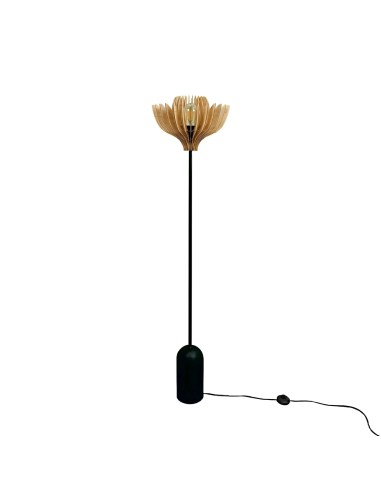 Lampadaire Led teinté chêne  Diam. 37 cm 12W - Atelier Loupiote - Tullia