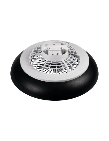 Plafonnier ventilateur dimmable CCT RGB blanc/noir - Kanlux - Plave pan
