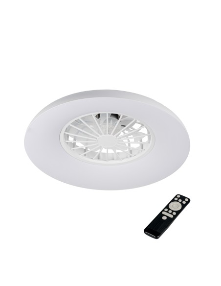 Plafonnier ventilateur dimmable CCT RGB blanc 48W - Kanlux - Plave pan