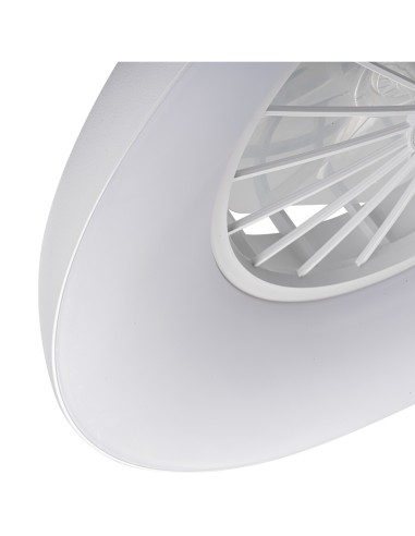 Plafonnier ventilateur dimmable CCT RGB blanc 48W - Kanlux - Plave pan