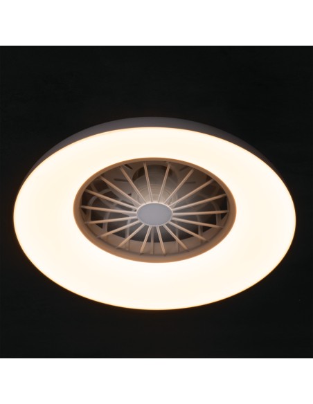 Plafonnier ventilateur dimmable CCT RGB blanc 48W - Kanlux - Plave pan