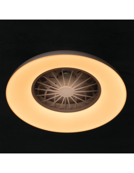 Plafonnier ventilateur dimmable CCT RGB blanc 48W - Kanlux - Plave pan