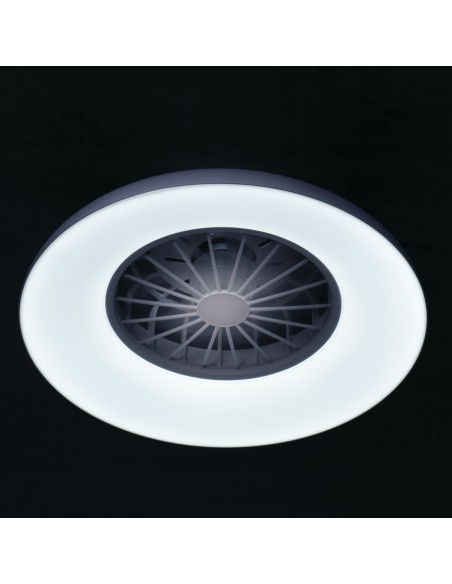 Plafonnier ventilateur dimmable CCT RGB blanc 48W - Kanlux - Plave pan