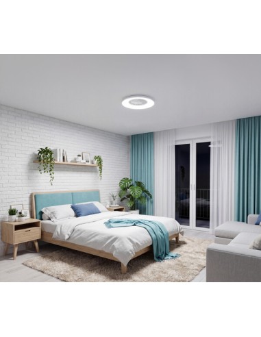 Plafonnier ventilateur dimmable CCT RGB blanc 48W - Kanlux - Plave pan