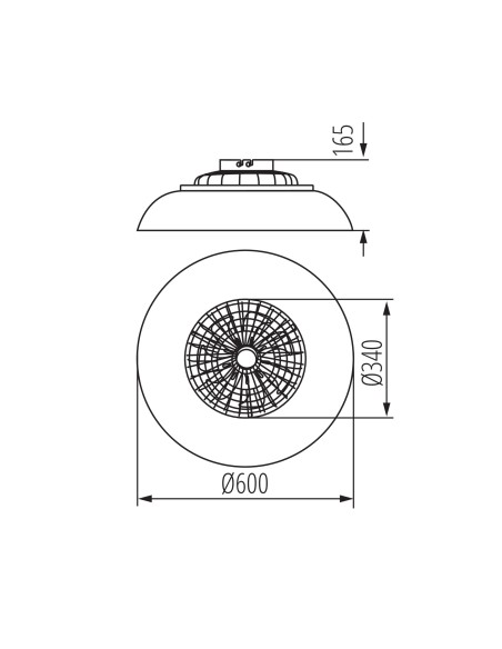 Plafonnier ventilateur dimmable CCT RGB blanc 48W - Kanlux - Plave pan