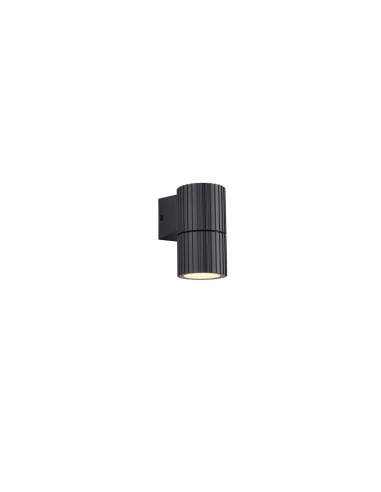 Applique extérieure Parana noire en aluminium GU10