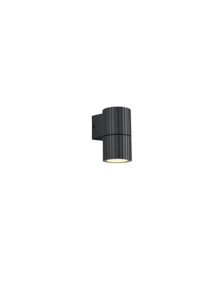 Applique extérieure Parana noire en aluminium GU10
