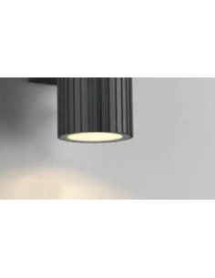 Applique extérieure Parana noire en aluminium GU10 2