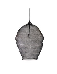 Suspension  intérieure Led métal filet noir Matangi - Sampa Helios Leluminaireled.com