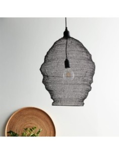 Suspension  intérieure Led métal filet noir Matangi - Sampa Helios Leluminaireled.com 2