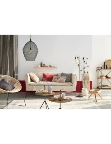 Suspension  intérieure Led métal filet noir Matangi - Sampa Helios Leluminaireled.com