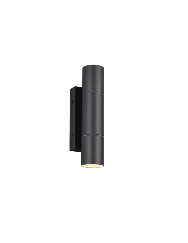 Applique extérieure Yamuna anthracite 2xGU10 en fonte d’aluminium