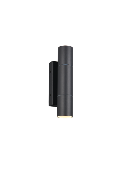 Applique extérieure Yamuna anthracite 2xGU10 en fonte d’aluminium