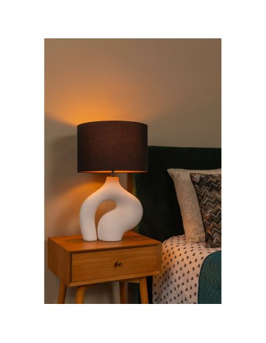 Forma - Lucide - Lampe de table E27 céramique blanche et noire