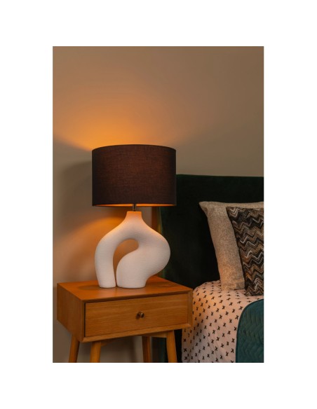 Forma - Lucide - Lampe de table E27 céramique blanche et noire
