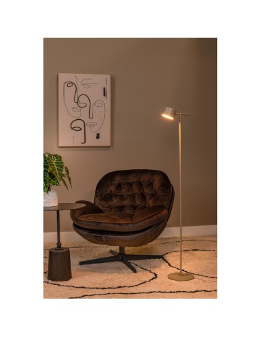 Gian de Lucide - Lampadaire Led Dimmable 9W 2700K taupe