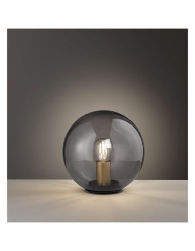 Lampe de table Led Dini verre fumé diam 25 cm - Fischer & Honsel Leluminaireled.com