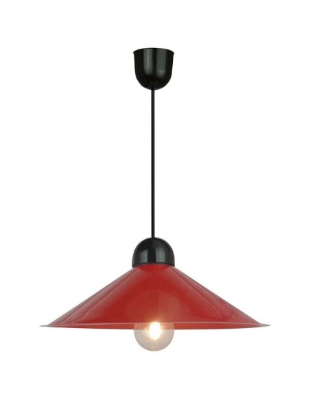 Suspension  intérieure Led métal rouge Capri - Sampa Helios Leluminaireled.com