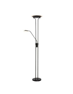 Lampadaire Led dimmable avec liseuse Champion noir - Lucide Leluminaireled.com