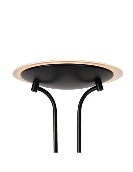 Lampadaire Led dimmable avec liseuse Champion noir - Lucide Leluminaireled.com