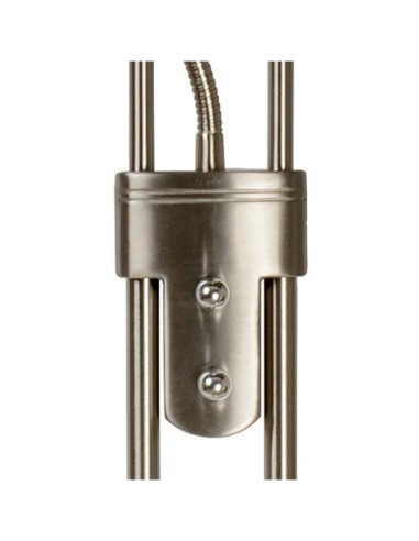 Lampadaire Led dimmable avec liseuse Champion chrome brossé - Lucide Leluminaireled.com