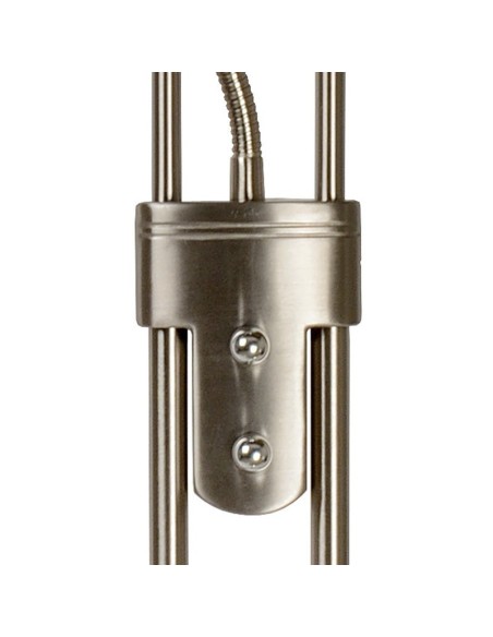 Lampadaire Led dimmable avec liseuse Champion chrome brossé - Lucide Leluminaireled.com