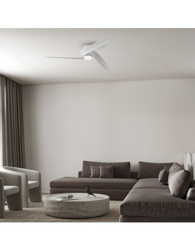 Ventilateur plafond Diam. 122cm 24W 27000/5000K Blanc - Mantra - Groenland M