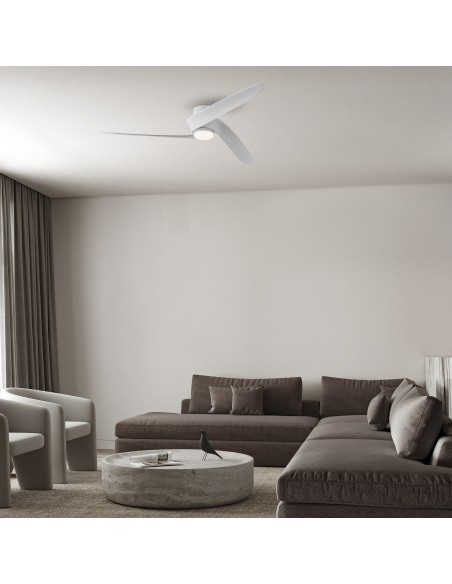 Ventilateur plafond Diam. 122cm 24W 27000/5000K Blanc - Mantra - Groenland M