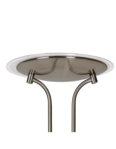 Lampadaire Led dimmable avec liseuse Champion chrome brossé - Lucide Leluminaireled.com