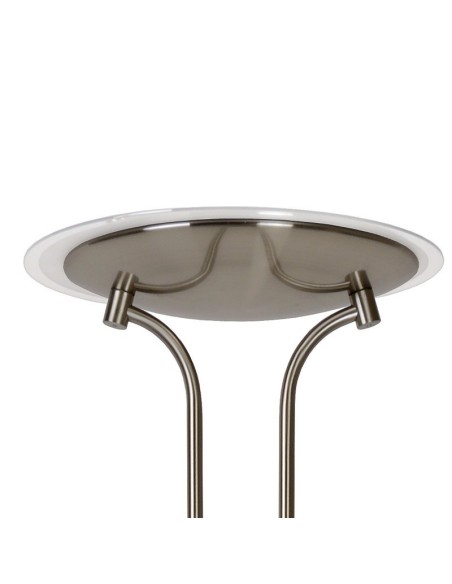 Lampadaire Led dimmable avec liseuse Champion chrome brossé - Lucide Leluminaireled.com