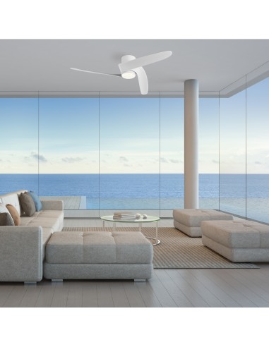 Ventilateur plafond Diam. 102cm 24W 27000/5000K Blanc - Mantra - Groenland S