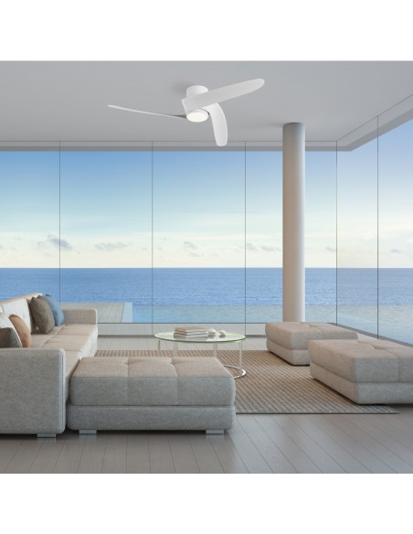 Ventilateur plafond Diam. 102cm 24W 27000/5000K Blanc - Mantra - Groenland S