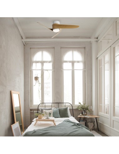 Ventilateur plafond Diam. 79.5cm 24W 27000/5000K Bois - Mantra - Groenland XS